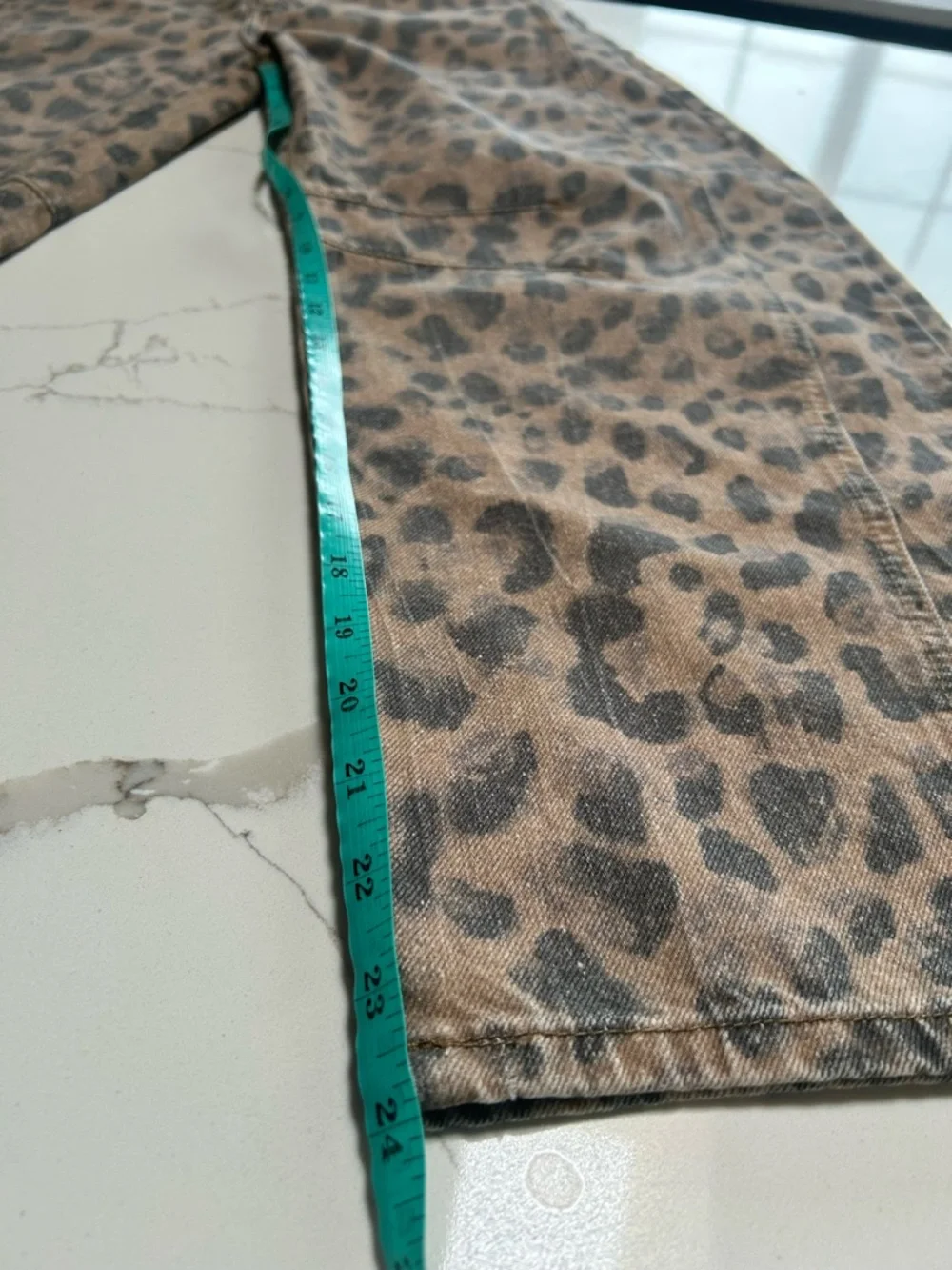 Free People We The Free Good Luck AnimalPrinted Barrel Jeans - Picture 9 of 11
